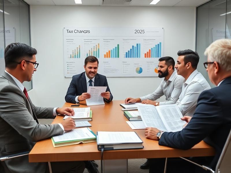 Business owner reviewing 2025 tax law changes and documentation